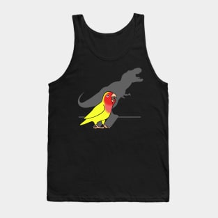 T-Rex Shadow Rosy faced Yellow Lovebird Tank Top